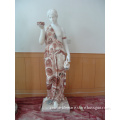 Southeast Asia modern art marble lady with vase statue
